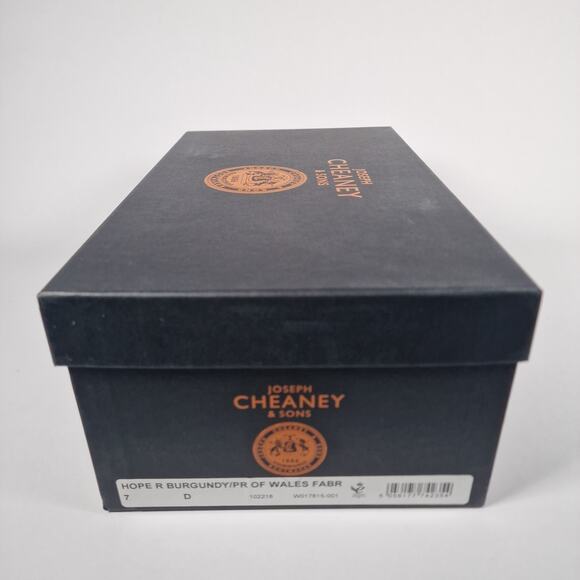 Joseph Cheaney Hope R Burgundy Derby Boots Leather Prince Wales Check US 9 New - Picture 11 of 11